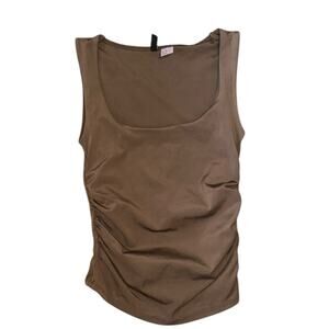 H&M Ruched Women’s Tank Top Brown Size XS